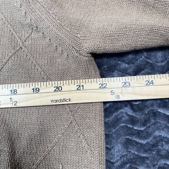 Arrow Beige Diamond-Pattern Knit Pullover Sweater Long Sleeve Mens Size Large - Picture 9 of 9